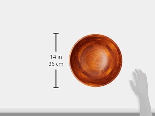 Lipper International Beechwood Cherry Finished Footed Serving Bowl for Fruits or Salads, Large, 13.75" Diameter x 5" Height, Single Bowl,216.41 fluid ounce