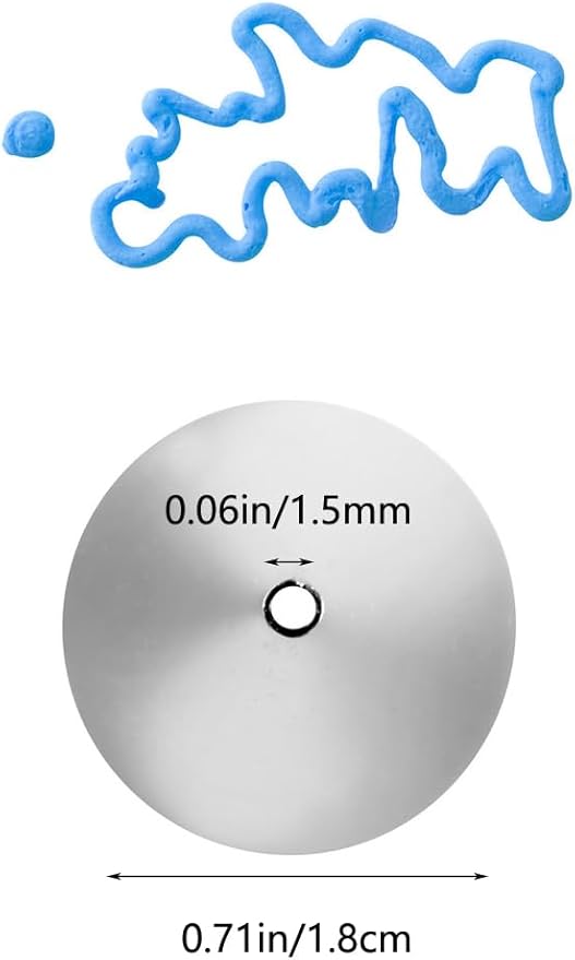 Piping Tip #2 for Royal Icing, Cookie Decorating (3-Piece Set) β Precision and Elegance for Intricate Designs