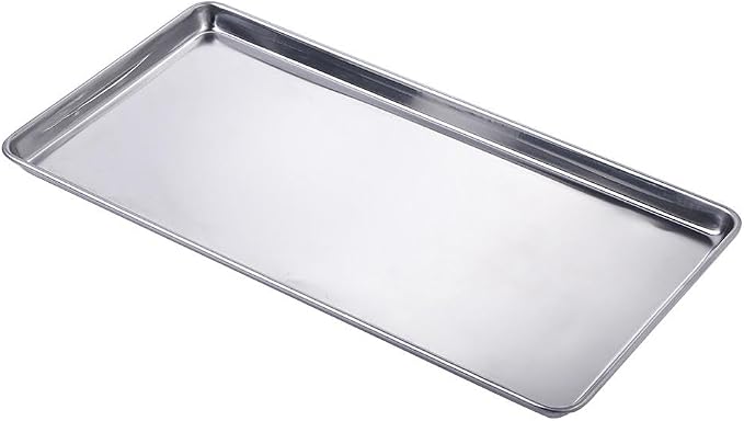 Baking Tray Storage Pastry Cookie Sheets Sturdy Fruit Plate Anti-Rust Rectangle Cake Dish(26.5x15.5x1.2 CM) - Image 7