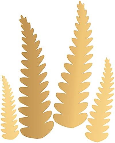 Crystal Candy Wafer Paper Garden Ferns, Rounded Gold by CRYSTAL+CANDY