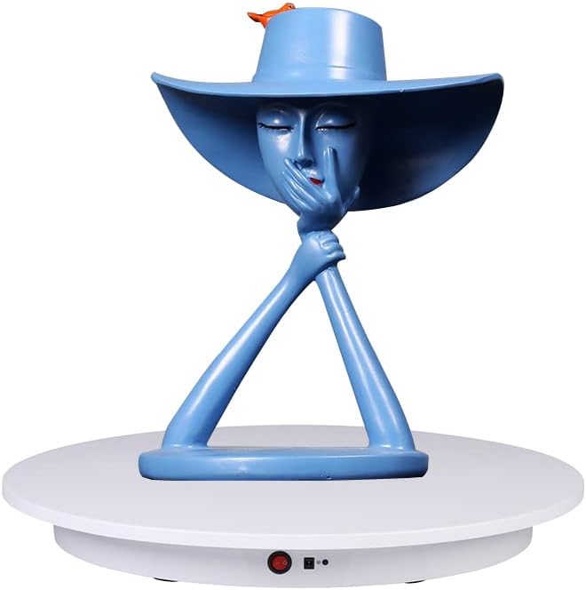 JAYEGT Motorized Rotating Display Stand,350Lbs Load,360 Degree Electric Rotating Potography Turntable for Products Display,Live Show, Remote Control +5 Colors Backgrounds (White / 16.5inch /Wired)