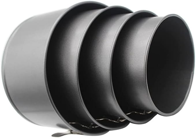 4 pcs Springform Pan Set, 4 5 6 7 inches Round Cake Tin with Removable Bottom, Nonstick Leakproof Carbon Steel Cheese Cake Pans Mold for Baking(COLOR:Black) - Image 9