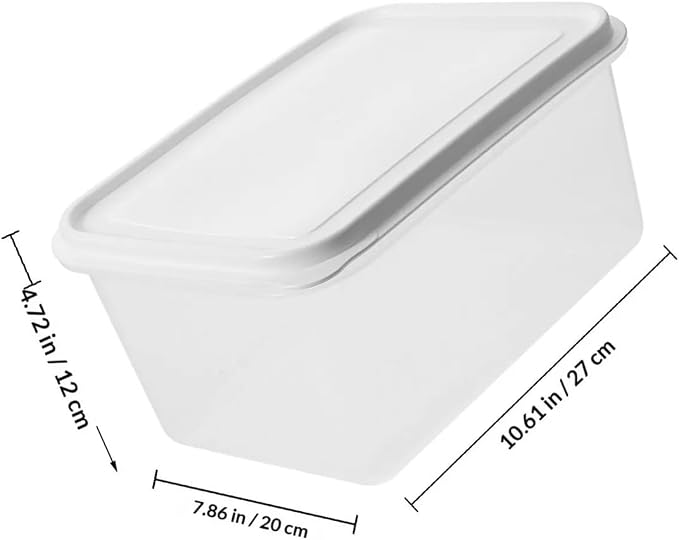Dough Proofer Container, 4L Clear PP Bread Proofing Box | Stackable airtight leakproof pizza storage tray, 27.00 x 20.00 x 12.00 cm - Image 2