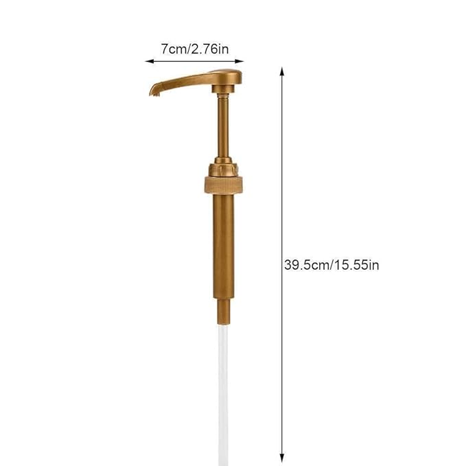 Syrup Pump Compatible with Torani, DaVinci and Skinny (Set of 2) - fits bottles (25.4 oz-750ml) (Gold)