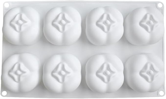 Silicone Mold Baking Pan Non-Stick Baking Pastry Chocolate Cake Dessert DIY Decoration Tools (Persimmon W_11.8x6.8x0.18 inch)
