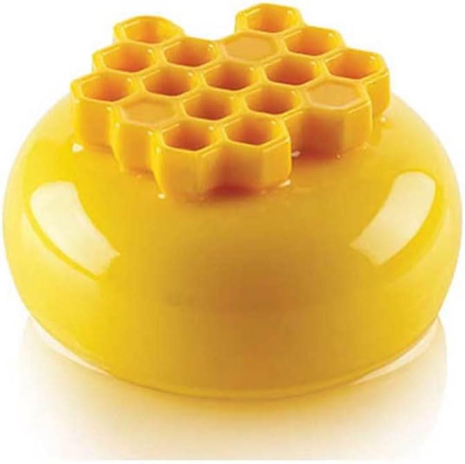 15 Cavity Silicone Honeycomb Molds for Chocolate Honeycomb Bee Silicone Fondant Mold Beehive Silicone Baking Molds Bee Candy Silicone Mold for Kitchen Cake Cupcake