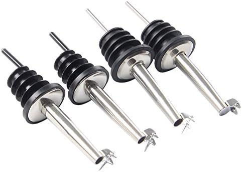 6 Pack Oil Pourers With Flip Top, Olive Oil Dispenser, Liquor Bottle Pourer Spouts, Speed Pour for 3/4" Bottle Mouth