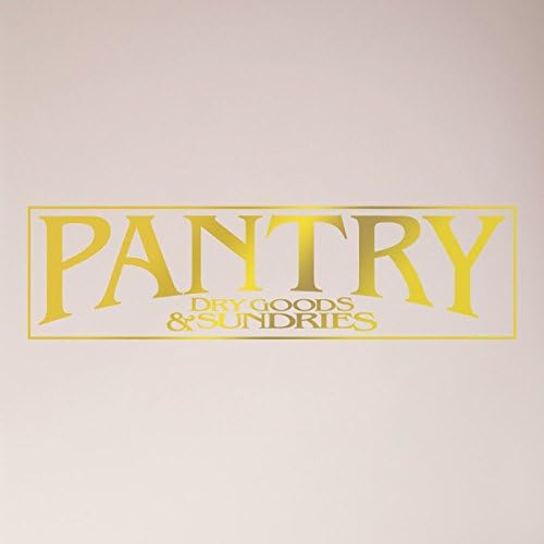 24"x6" Pantry Sign Dry Goods and Sundries Sign Kitchen Door Food Wall Decal Sticker Art Mural Home Décor by WallPressions