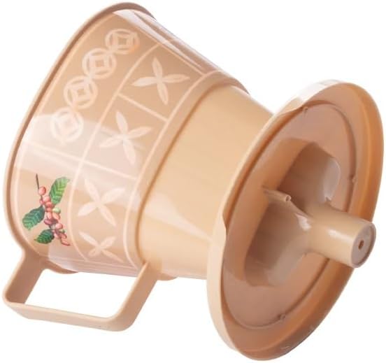 Coffee Filter Holder Beige | Reusable Pour Over Dripper | BPA Free Countertop Brew Tool | Plastic Cone Funnel Carafe, Thermos Compatible