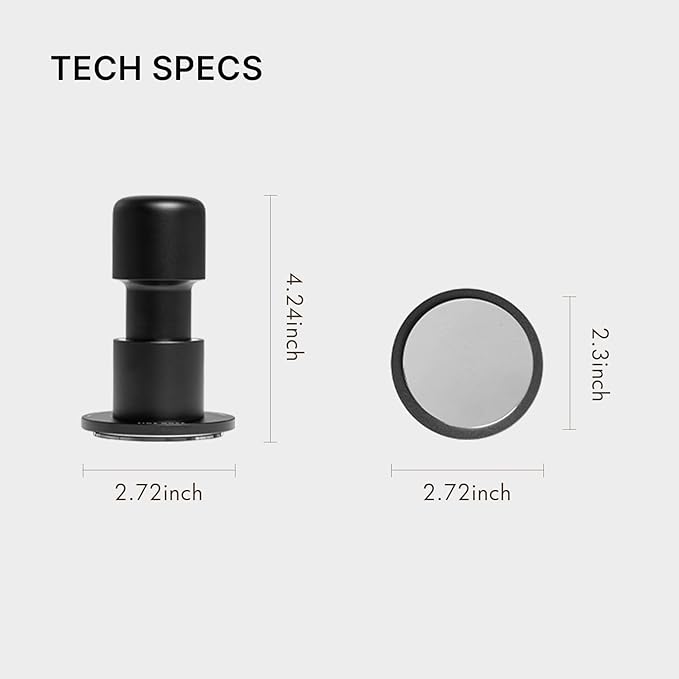 TIMEMORE 58mm Espresso Tamper - Stainless Steel & Aluminum Impulse Impact Coffee Accessories with Sound Feedback for Barista, Spring-Loaded Hand Tamper Tool Fits 58mm Portafilter (4 Springs Included)