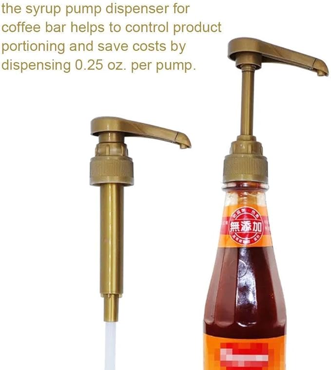 Syrup Pump Dispenser for Coffee Bar, Coffee Syrup Pump for Bottles, Precise Dispensing with Lockable Design, Easy to Use for Home, Cafe and Specialty Drinks