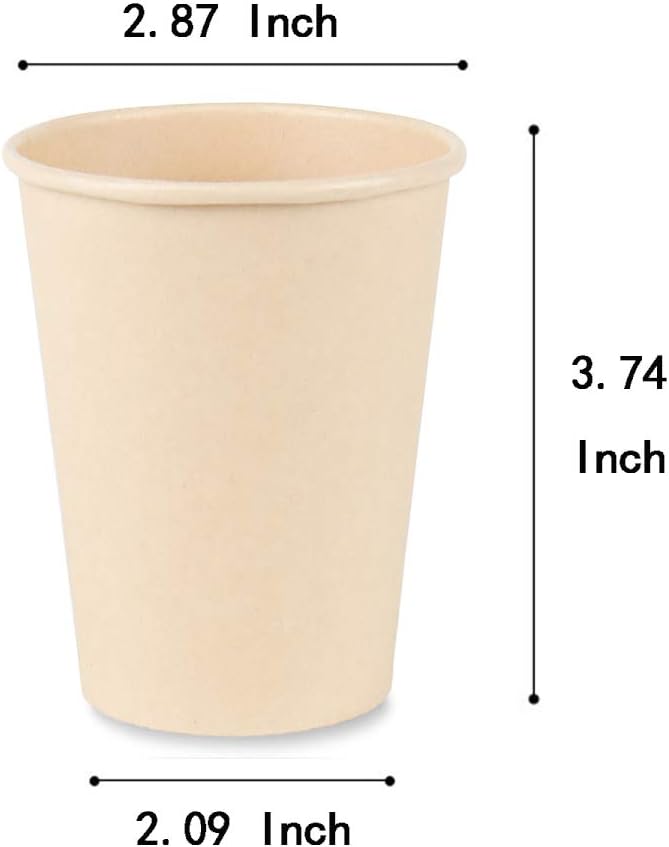 Disposable Coffee Hot Paper Cups Brown 120 Count 10 oz