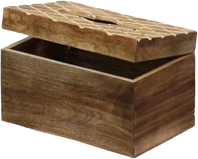 Modern Decorative Wooden Tissue Box Cover Rectangle Tall – Aesthetic Kleenex Box Holder for Kitchen, Bathroom, Office – Cute Wood Kleenex Box Covers - Image 7