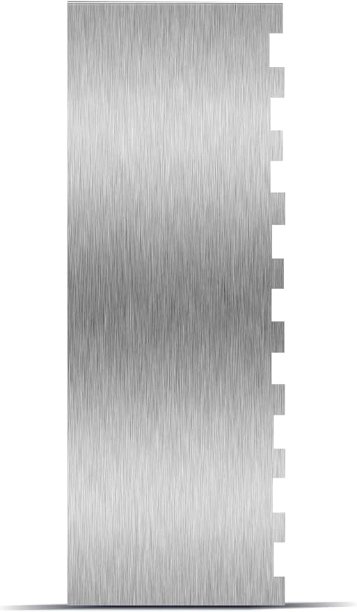 Stainless Steel Cake Scraper Large Double Sided Patterned Edge Stripe Edge Smoother Scraper Cake Decorating Comb Pastry Cutter for Mousse Butter Cream Decoration (Scraper 2#)