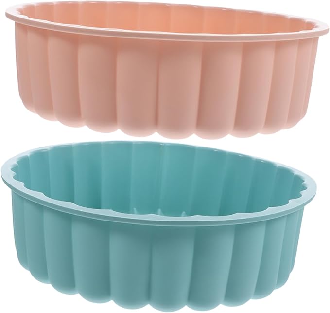 SECFOU 2pcs Food Grade Silicone Cake Pan Round Nonstick for Tart and Cheesecake Baking Up - Image 7