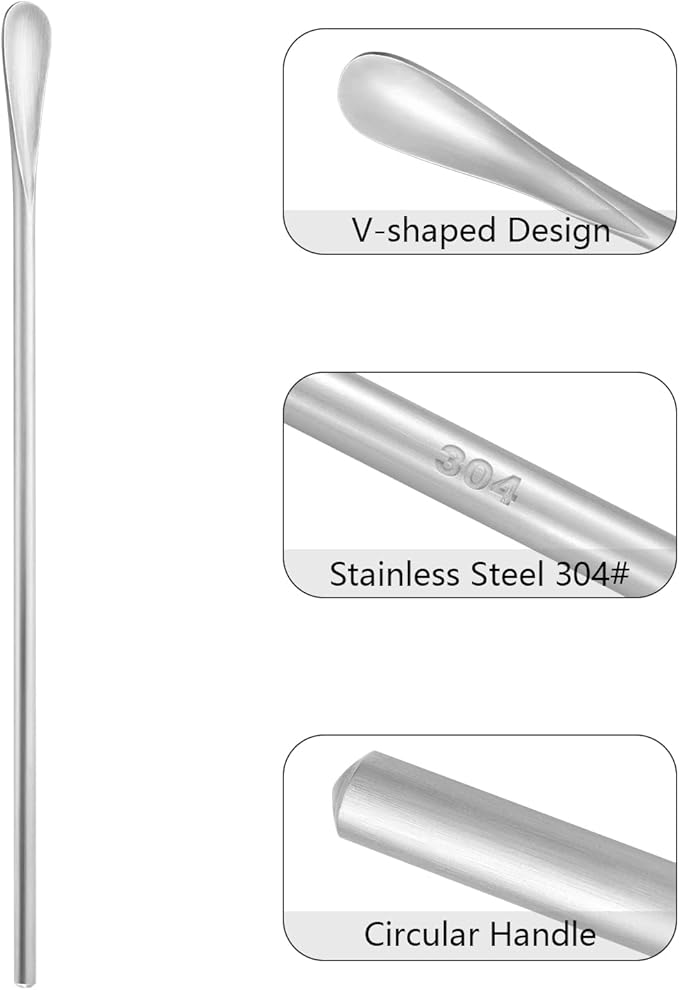 16-Pack 8.5" / 21.8cm Stainless Steel Long Handle Stirring & Mixing Spoon – Reusable Bar Tool for Coffee, Tea, Iced Drinks & Cocktails