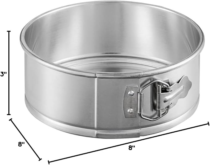 Soro Essentials- 8'' x 3'' Deep Aluminum Round Spring Form Pan- Leak Proof Cheesecake Pan Spring Form Pans with Removable Bottom and Quick Release Latch for Baking Cheesecake Cakes - Image 6