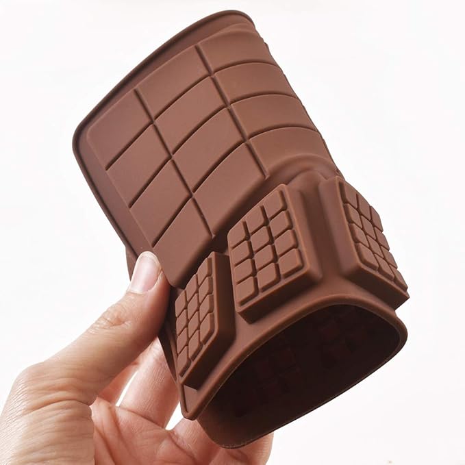 Newk Silicone Break Apart Chocolate Molds, Candy and Energy Bar Silicone Molds, Pack of 6