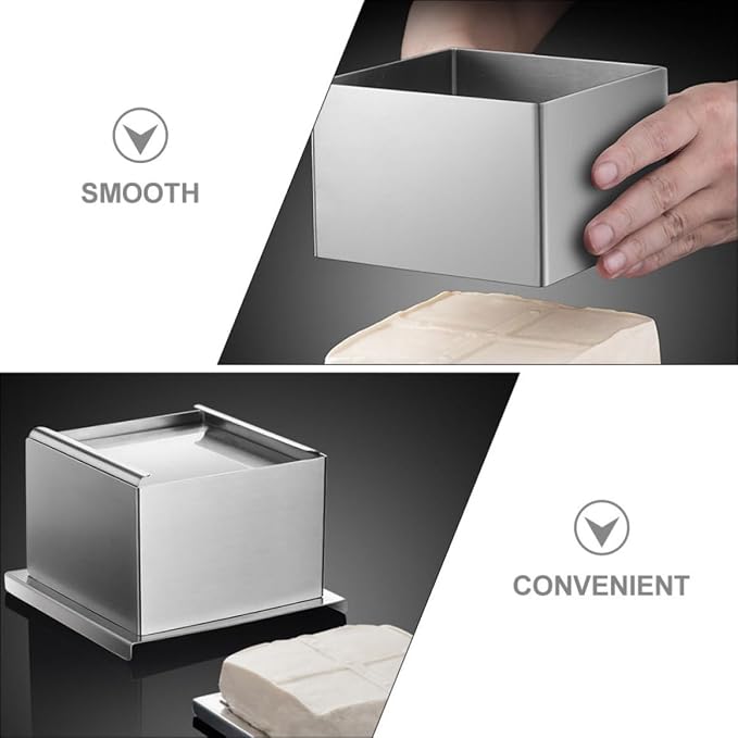 Reusable Stainless Steel Tofu Mold Pressing Tool with Cloth for DIY Cooking, Easy to Clean and Sturdy Tofu Presser Mold Suitable for Bean Curd and Food Preparation - Image 8