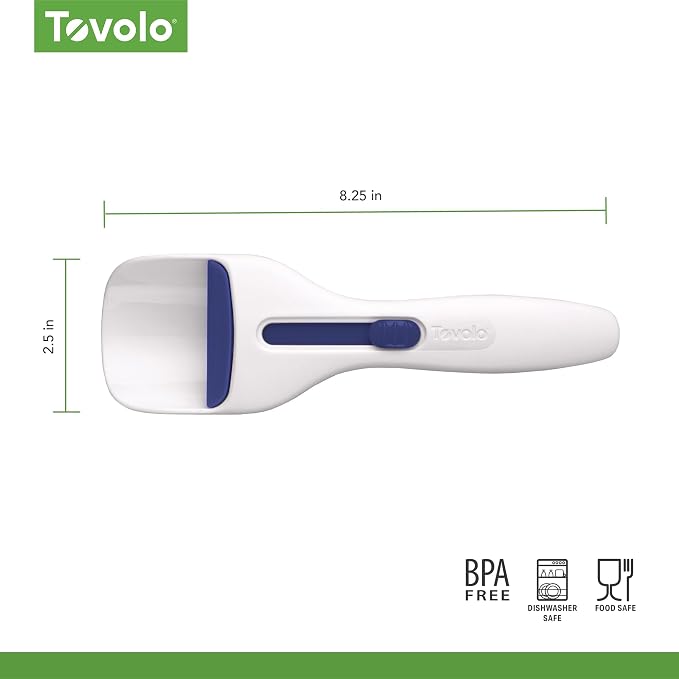 Tovolo Cupcake Scoop Batter Dispenser for Cupcakes Muffins Pancakes & Cookie Dough, Easy to Clean Batter Scoop Slide Dispenses Quicker for Even Size Baked Goods Kitchen Gadget, Deep Indigo - Image 6
