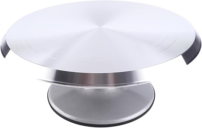 Cake Stand, Rotating Cake Turntable Revolving Cupcake Stand Metal Cupcake Decorating Pastry Baking Decor Tool Stable Base, Easy to Clean