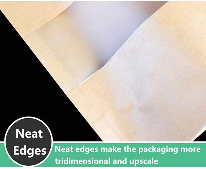 Kraft Paper Bags With Frosted Window And Zip Decorative Heavy Duty Heat Seal Recycled Resealable Mylar Stand Up Pouches Bags Sealable For DIY Food Snack Cookies Candy Coffee Popcorn (6x9+3.2inch) - Image 9