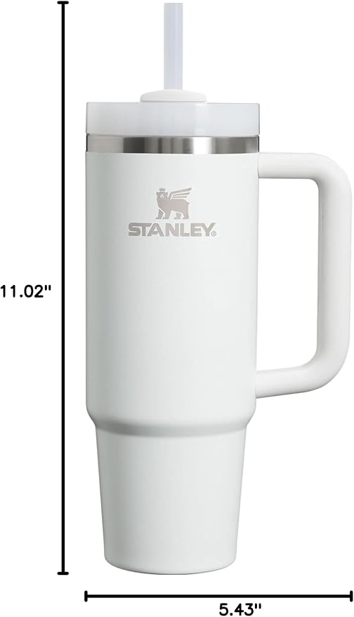 STANLEY Quencher H2.0 Flow State Tumbler, 30 oz, Frost | Handle and Straw | 3-Position Lid | Cup Holder Compatible for Travel | Insulated Stainless Steel Cup | BPA-Free - Image 8