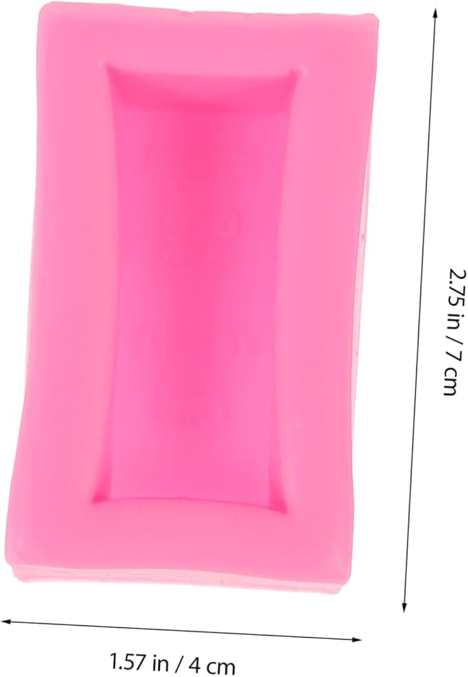 2pcs Silicone Chocolate Mold Gold Bar Shape Non-stick Creative Candy Mould for DIY Cake Decoration Baking Tool Pink Color