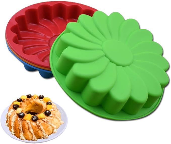 Thickened Large Silicone Cake Pan Non-stick Flower-shaped Baking Mold for Birthdays and Special Occasions Random Color Flexible Bakeware for Easy Release and Cleanup - Image 9