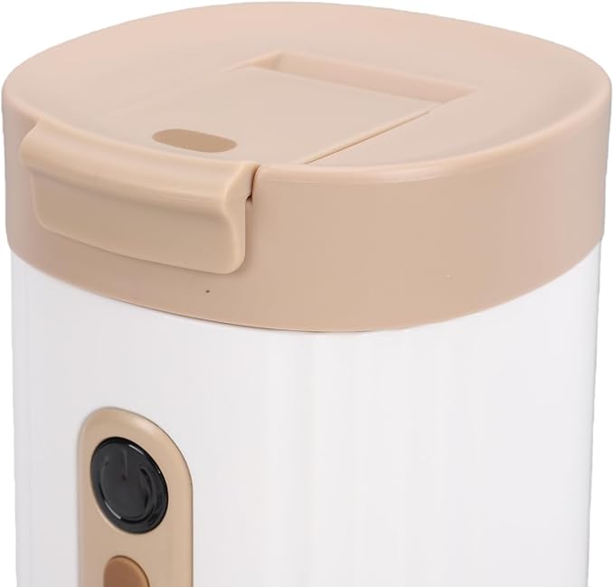 AYNEFY Portable Coffee Maker with Grinder, 7 Grind Settings Travel Machine | 7 Adjustable Grind Levels 400ml Brewing Capacity 15g Bean Chute Cleaning Brush Spoon Included Coffee Lovers Essential Tool - Image 9