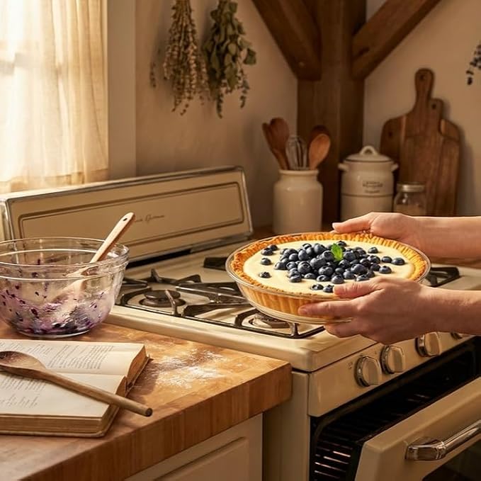 2 Packs 9 Inches Mini Glass Pie Pan | Oven & Microwave Safe, Dishwasher Safe, Lead-Free, for Quiche & Tart, Easy-Grip Handles - Image 9
