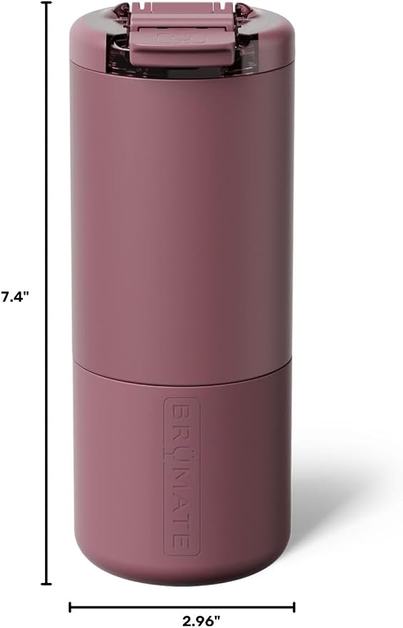 BrüMate Strova 18oz 100% Leakproof Insulated Coffee Mug | Ceramic-Lined Interior | Built-In Silicone Sleeve for Travel | Locking Flip Lid (Rose Taupe) - Image 7