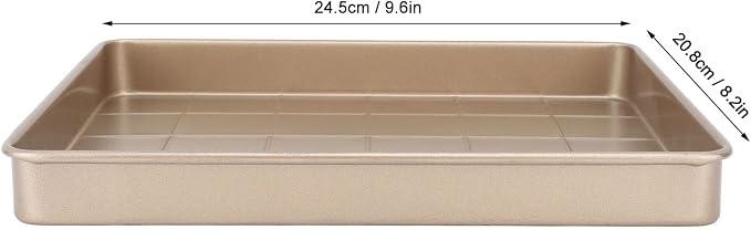 Carbon Steel Baking Sheet Non Stick | 9.6” x 8.2” Oven Tray for Puff Pastry/Cupcakes/Cookies | Quick Heat Distribution Pan for Even Baking | 2 Measurements (11.2” x 11.2”) (Type 1) - Image 9