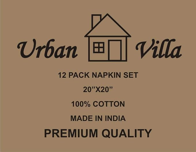 Urban Villa Cloth Napkins Cotton 12x12 (Set of 12) Multi - Image 8