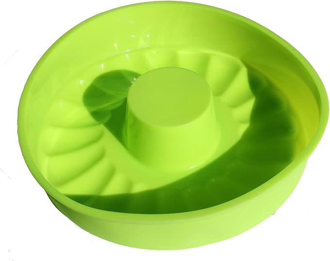 X-Haibei 9.5 Inch Round Cake Pan - Flexible Silicone Baking Mold for Cakes, Ice Cream, Jello, Bread, Cheesecake - Non-Stick, Dishwasher Safe