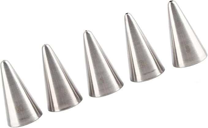 5 Pcs Piping Tips Set, Stainless Steel Cake Decorating Supplies Kit for Baking Cupcakes Cookies Cake Decorating