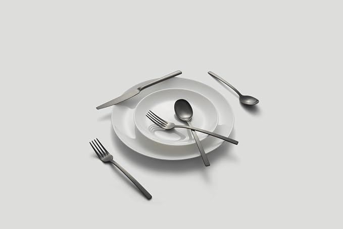 Cambridge Silverware Set, Beacon Black Satin 45-Piece Flatware Set, Service For 8, 18/0 Stainless Steel, Dishwasher Safe, Flatware Cutlery Sets, Utensils, Knives Spoons And Forks (Black, 45 Pieces) - Image 8