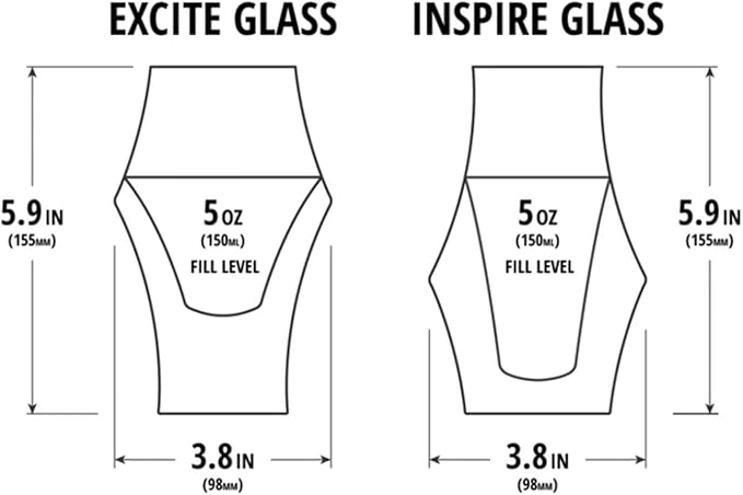 KRUVE EQ Inspire 150ml Handmade Double Wall Coffee Cups, Espresso Cups, and Glass Cups Set of 2 - Heat-Resistant Borosilicate Coffee Mugs, Perfect for Enhancing Aroma and Flavor, Dishwasher Safe