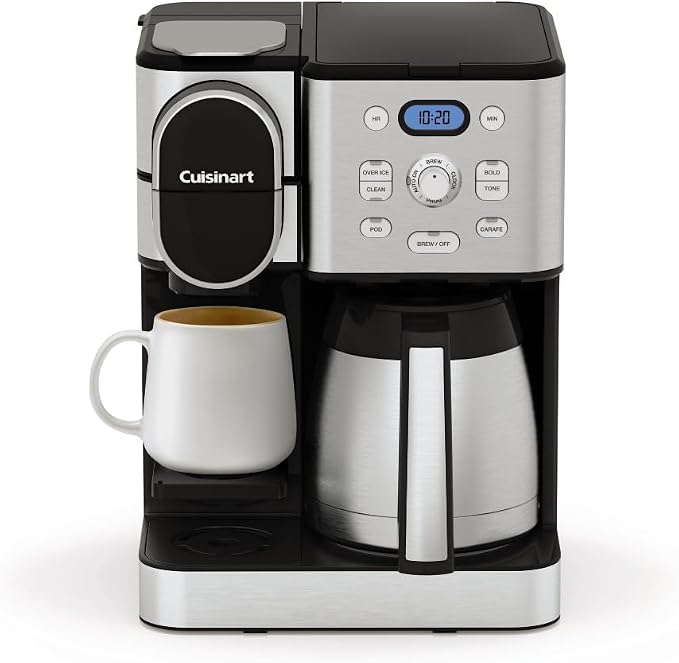 Cuisinart Coffee Center 10-Cup Thermal Carafe Drip Coffee Maker and Single-Serve Brewer with Over Ice Function, Fully Automatic Coffeemaker, Compatible with Single-Cup Pods, Black/Stainless, SS-21NAS - Image 6