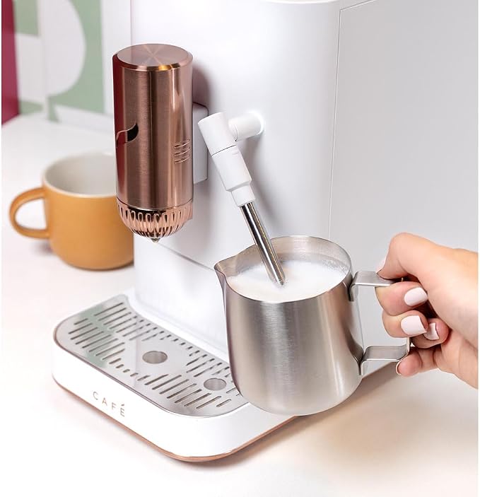 Cafe Affetto Automatic Espresso Machine & Milk Frother with Built In & Adjustable Espresso Bean Grinder, One-Touch Brew in 90 Seconds, Wifi & Smart Connected, Removable 1.2L Water Tank, Matte White - Image 9
