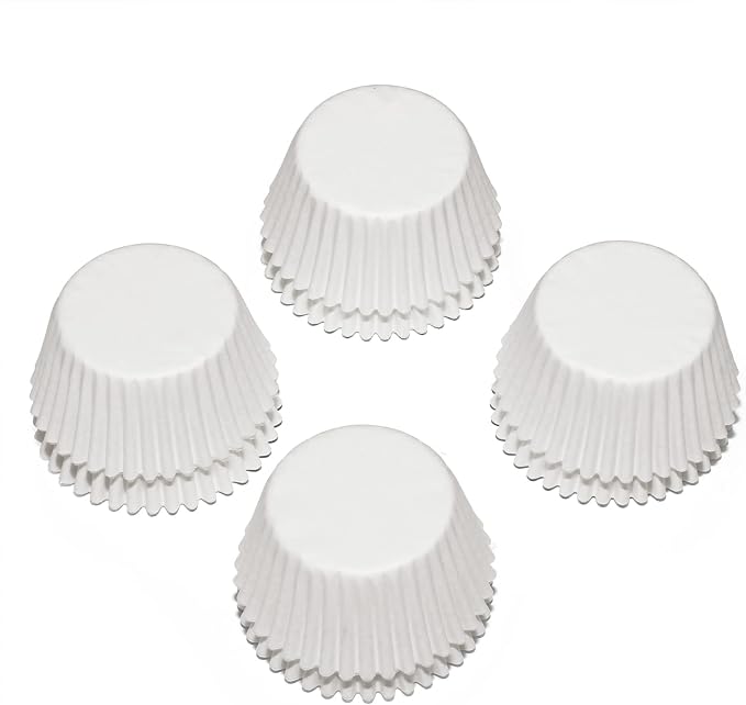Caperci 500 Count Mini Cupcake Liners White Muffin Liners Greaseproof No Smell Small Cupcake Wrappers Baking Cups - Image 9