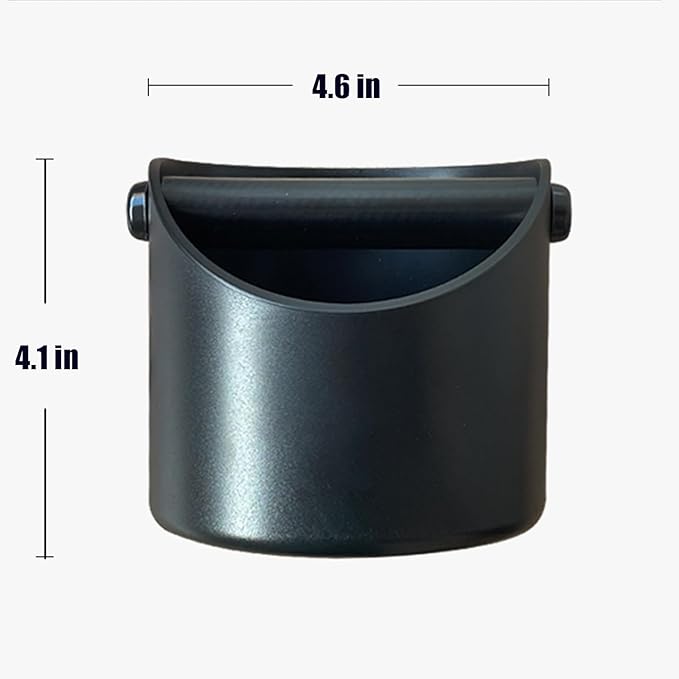 Coffee Knock Box, 4.6 in, Barista Style Espresso Grounds Knock Box, Removable Plastic Knock Rod, Non-Slip Base, Espresso Maker Accessory (Black) - Image 7