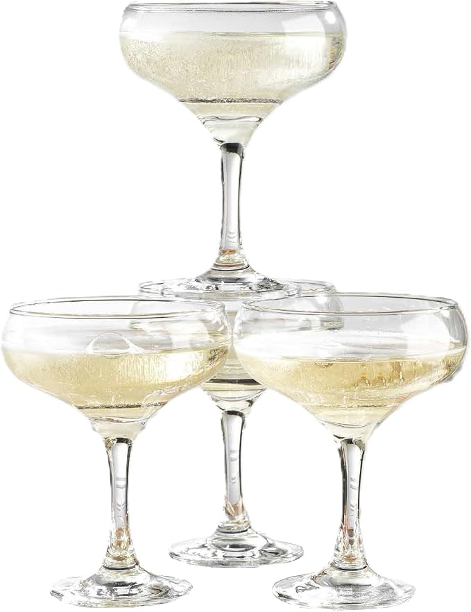 Glaver's Coupe Glasses, 9.5 oz Vintage Martini Glass Set 6 Pcs, Unique Margarita Glass, Classic Cocktail Glassware, Bar Drinking Glasses Set for Cocktail, Wine, Champagne, Espresso & Gift - Image 7
