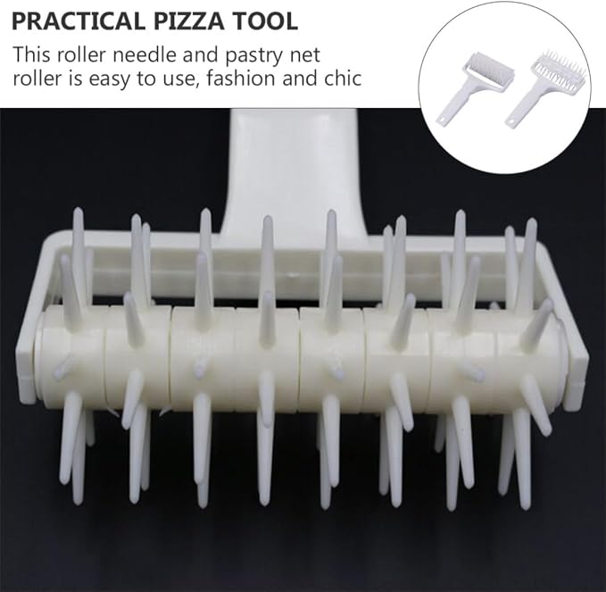 2pcs Pizza Dough Tool Roller Pin with Pp Material and Easy-to-use Design, Convenient Pastry Crust Puncher Wheel for Kitchen Baking and Pizza Preparation - Image 9