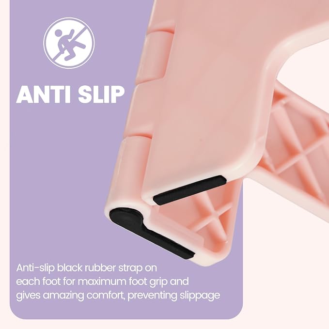 ACSTEP 9 Inch Folding Step Stool 300 LB Capacity Non Slip Foot Stool with Handle Plastic Foldable Step Stools for Kids Stepping Stool for Bathroom Black Small Step Stool (1 PC Pink) | Heavy Duty Foldable Stools, Lightweight, Holds 300 lb, for Toddler K... - Image 8