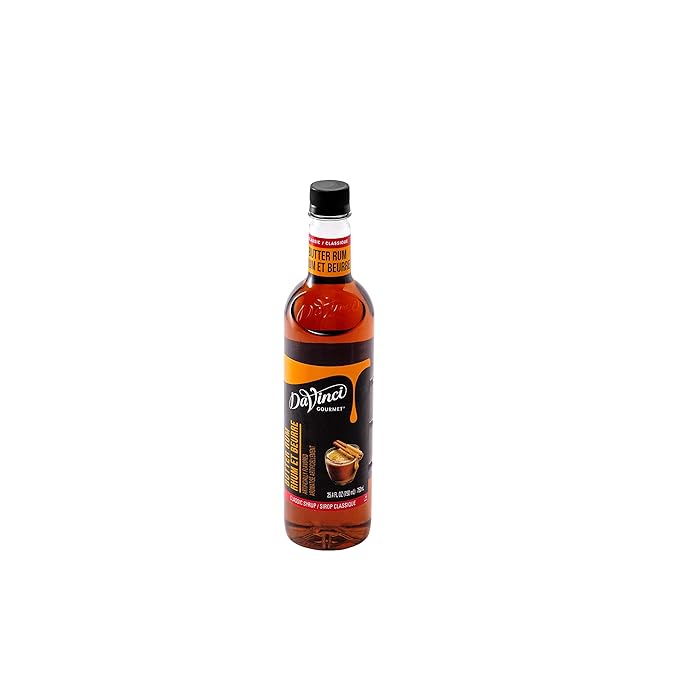DaVinci Gourmet Classic Butter Rum Syrup, 25.4 Fluid Ounces (Pack of 4)