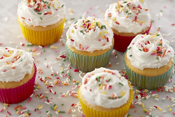 Colored Mini Paper Cupcake Liners Vibrant Muffin Baking Cups 400-Count - Image 5