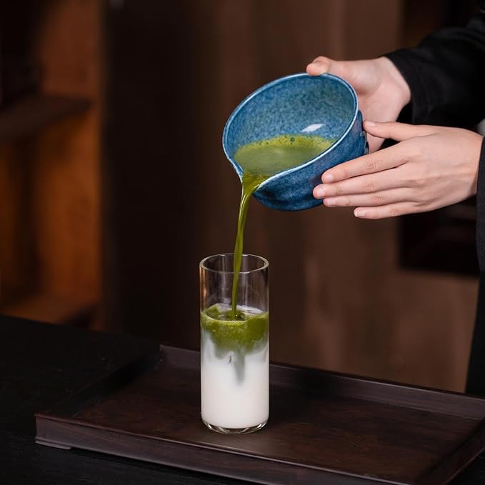 Premium Matcha Ceremony Set – Complete 9-Pcs Ritual Kit – Presented in Luxury Magnetic Gift Box, Perfect for Gifting or Self-Care (Gem Blue)