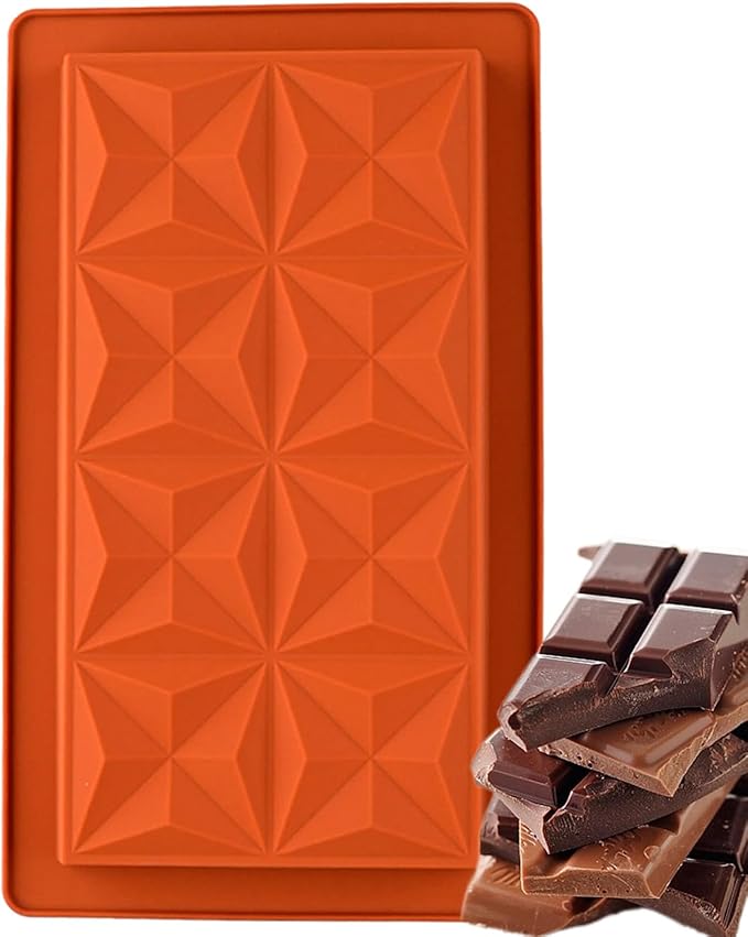 Silicone Candy Bar Mold,Large Candy Silicone Mold - Dessert Baking Mould - for Food Treats Soap Making Christmas Cookie Cake Dessert Baking Birthday