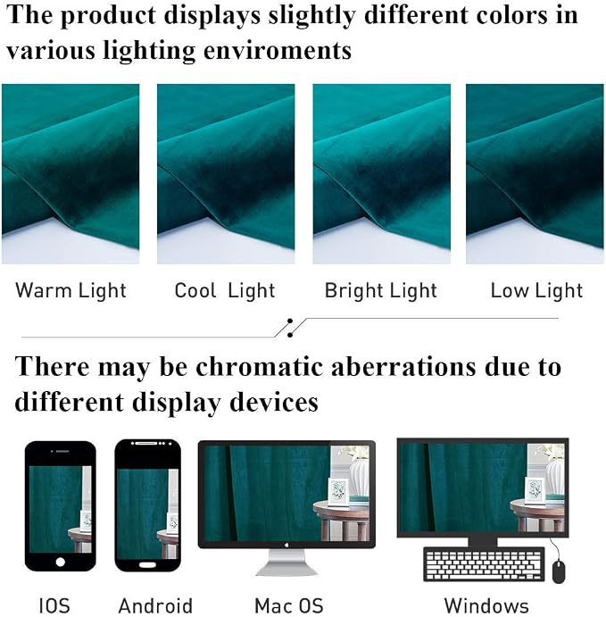 Teal Waterfall Velvet Valance Curtains W79 inches, 1 Panel | Classic Vintage Waterfall Swag Curtains for Bedroom, Room Darkening Thermal Insulated Drapes for Theater, Living Room - Image 7